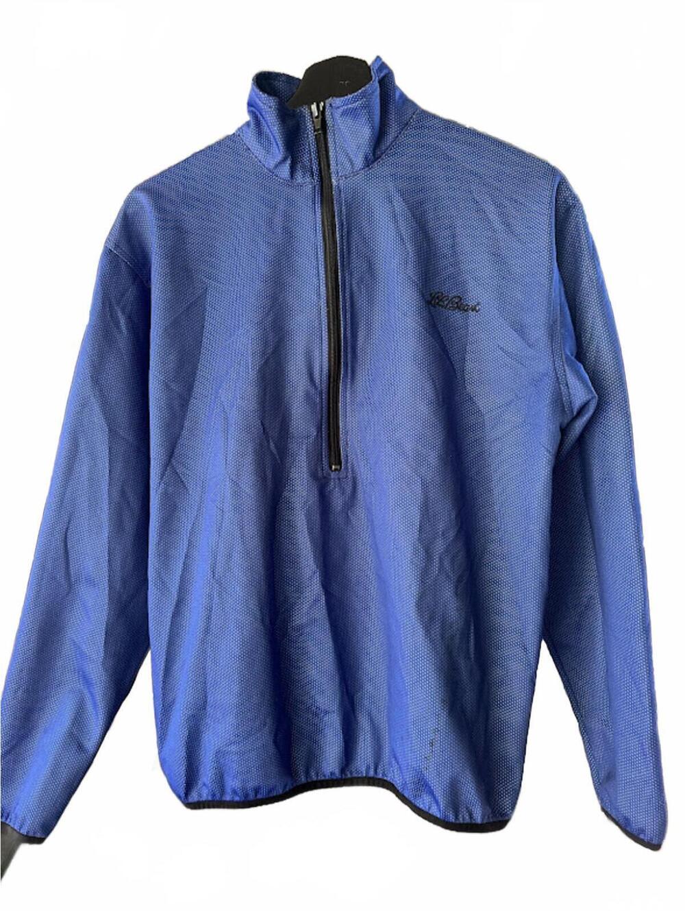 L.L.Bean Blue Half Zip Pullover Jacket  Made in USA